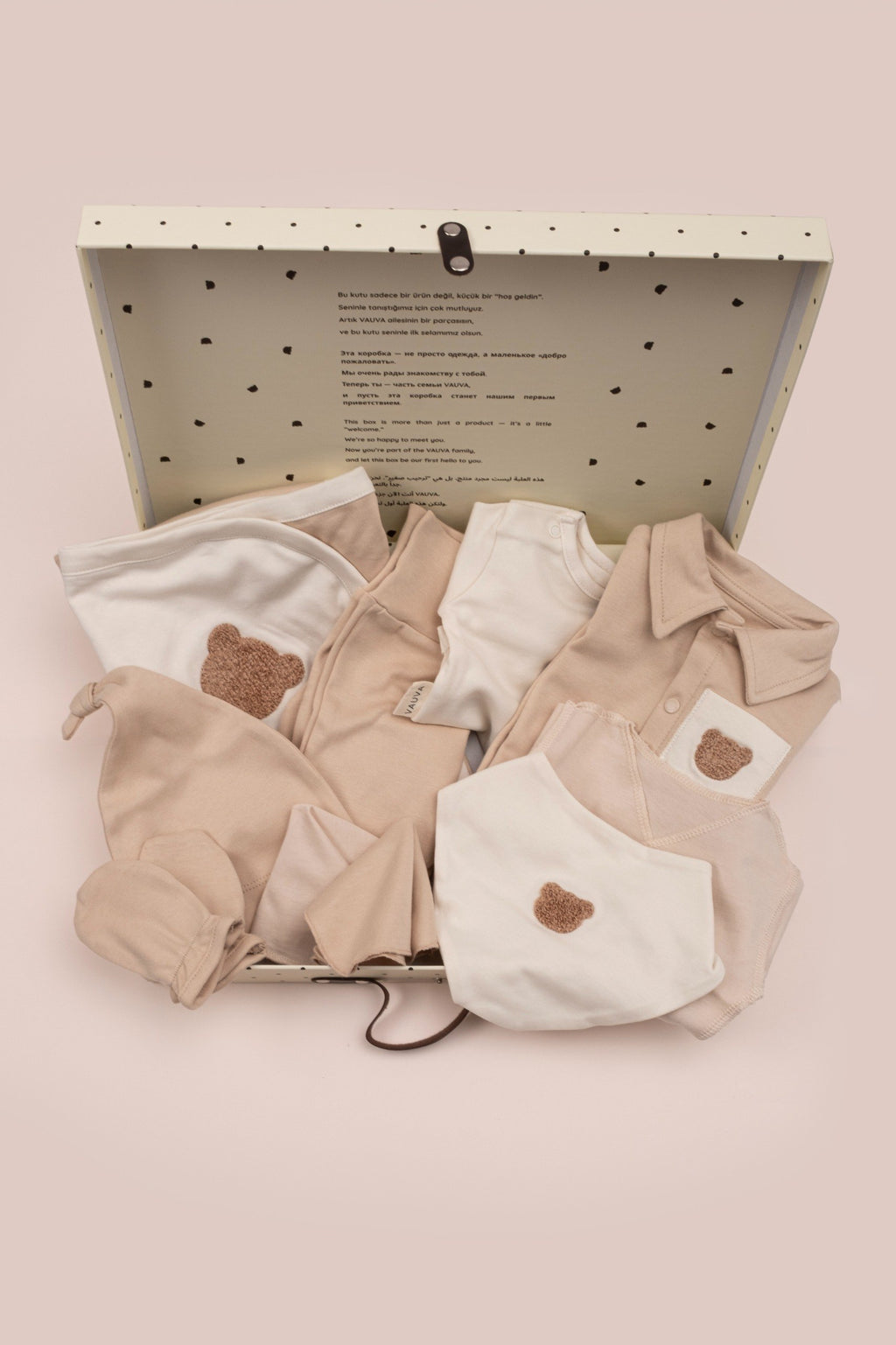 Teddy Bear detailed 10-piece set - Brown