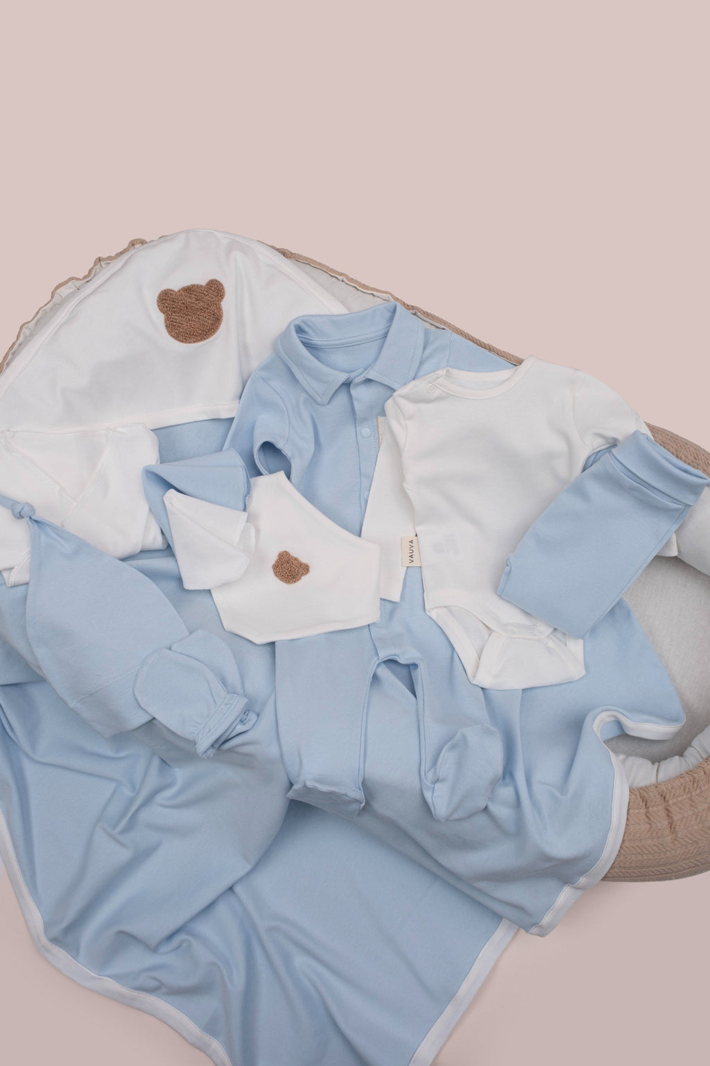 Teddy Bear detailed 10-piece set - Blue