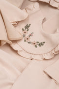 Flower Embroidered 10-piece set - Beige