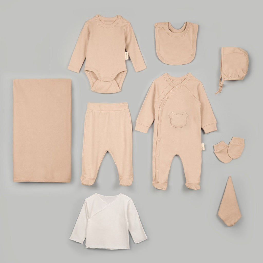 Bear 3D Embroidery Detailed Set - 9 Pieces