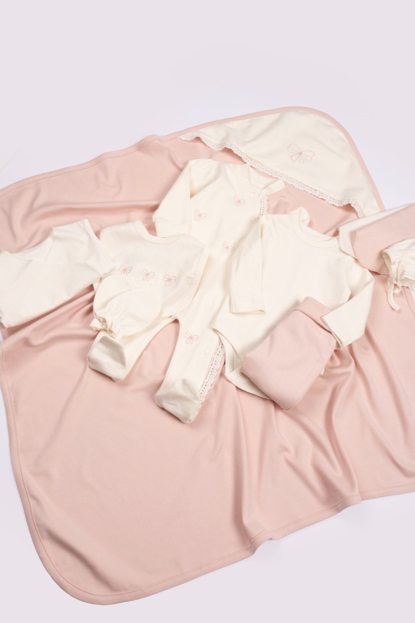 Pink bow 10-piece set